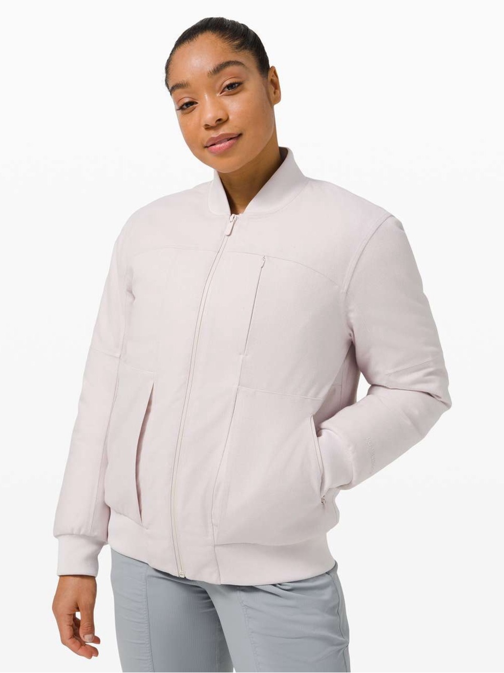lululemon athletica Pale Pink Bomber Jacket